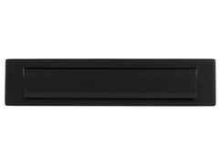 GPF Briefplaat met valklep 280x45mm ZWART