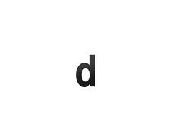 GPF Letter D/ 156 mm Zwart