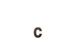 GPF Letter C/ 116 mm Dark blend