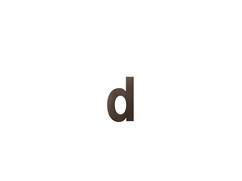 GPF Letter D/ 156 mm Dark blend
