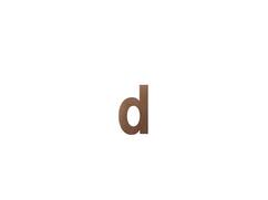 GPF Letter D/ 156 mm Bronze blend