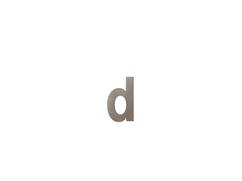 GPF Letter D/ 156 mm Mocca blend