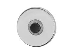 GPF Beldrukker rond met zwarte button RVS GEPOLIJST