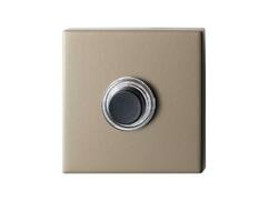 GPF Beldrukker vierkant met zwarte button CHAMPAGNE BLEND