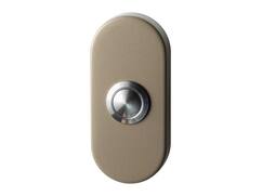 GPF Beldrukker ovaal met RVS button CHAMPAGNE BLEND