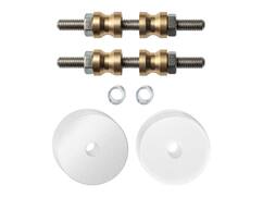 GPF Glasdeur set met vlakke witte rozet WIT