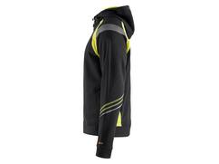 Blaklader Hooded Sweater High Visibility 3433 Zwart/Geel XXL