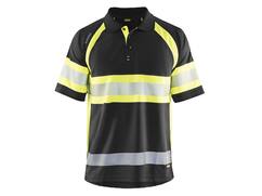 Blaklader Poloshirt High Visiblity 3338 Zwart/Geel XS