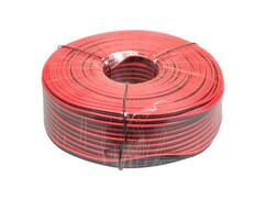 Luidsprekersnoer rood/zwart 100 meter 2X2,5