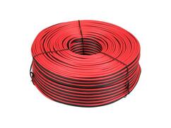 Luidsprekersnoer rood/zwart 100 meter 2X2,5