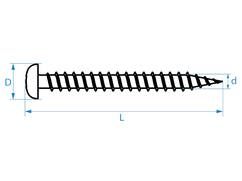 GebuVolco Spaanplaatschroef RVS CK 5.0x40 PZ-2 200 stuks