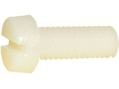 Kelfort Metaalschroef cilinderkop nylon wit DIN 84 PA 6.6 M5X10 100st