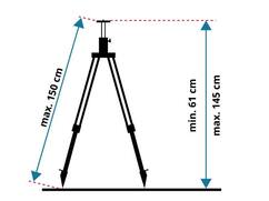 LEVELFIX Statief aluminium opdraaibaar licht P150IL