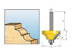 Makita Contraprofielfrees lager HM 8MM
