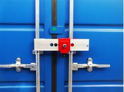 Double Lock containerslot Lock RED SCM